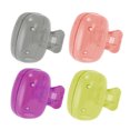 thumbnail image 1 of Cubiertas de cepillo de dientes en forma de pez de 4 piezas ligeras para viajar en gris, rosa, púrpura y amarillo de Unique Bargains, 1 of 5