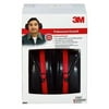 3M Professional Adjustable Earmuff, Black/Red