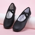 thumbnail image 2 of jianru Ballet Shoes for Girls Elastic Straps Non Slip Soft Sole Leather Professional Dance Shoes for Toddler Kids, 2 of 9