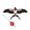 Black, variant on One Set Fishing Rod Kite, Dynamic Animal Kite with Handle Rod, Mini Handheld Kite for Kids Outdoor Backyard Park Play, Butterfly Parrot Goldfish Eagle Swallow Style,Black