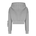 thumbnail image 5 of hotojiny Hoodies for Women Full Zip Up Cropped Sweatshirts Jackets Casual Pockets Athletic Gym Tops Fall Outfits Winter Clothes, 5 of 7