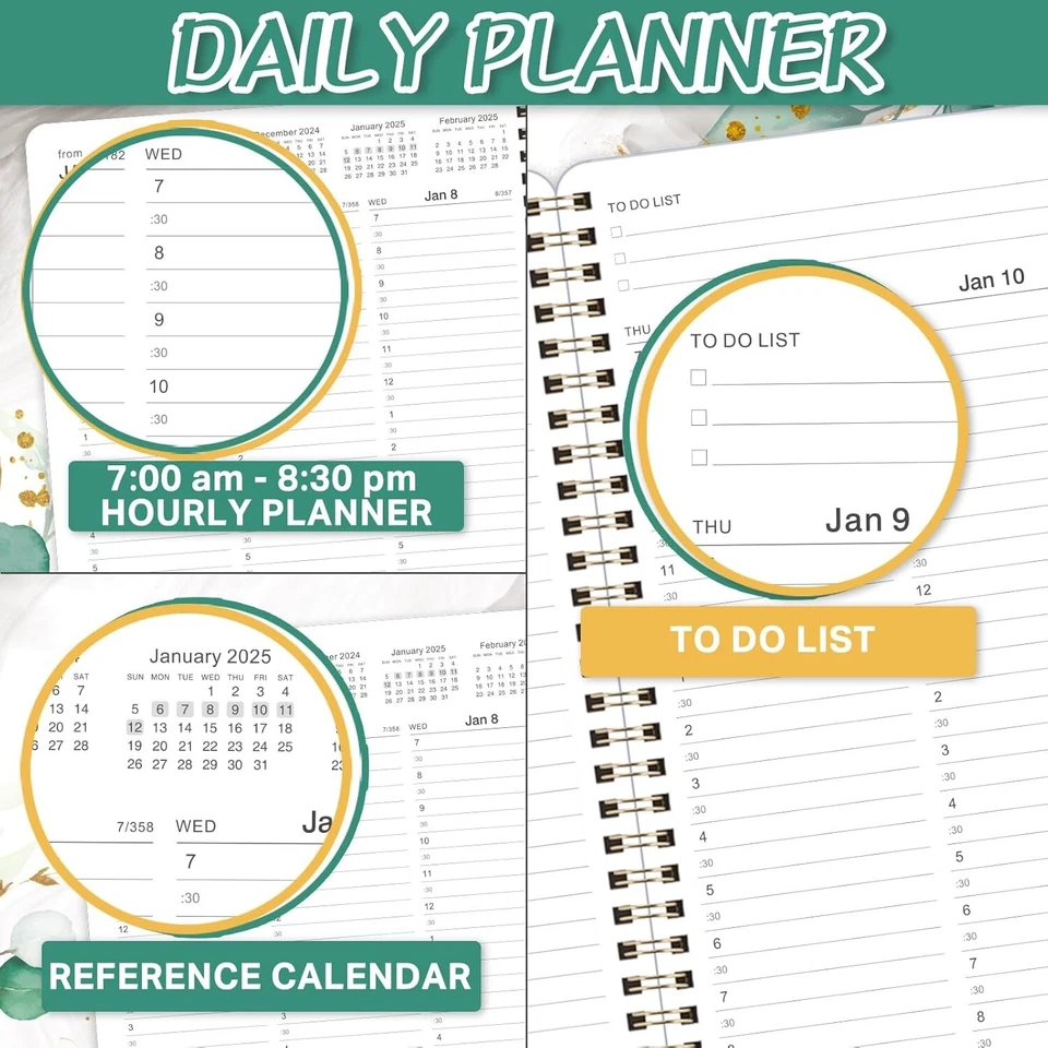2025 Appointment Book/Planner 2025 Daily Planner 8'' X 10'' Weekly Appointment