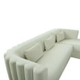 thumbnail image 3 of TOV Furniture Callie Cream Velvet Sectional - RAF, 3 of 10