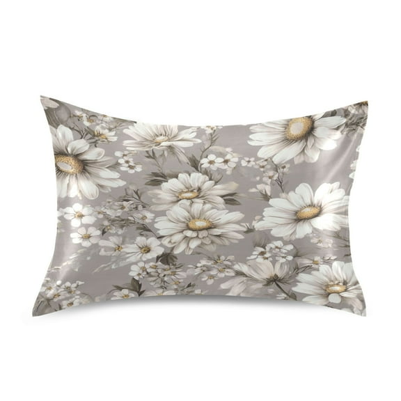 Wildflowers and Ferns Luxury Silky Soft Pillowcase Standard Size Wrinkle Resistant Envelope Closure 20x26in