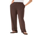 thumbnail image 1 of CHOK Plus Size 7-Day Knit Straight Leg Pant Stretch Elastic Waist Petite & Tall - 3X  Navy, 1 of 6