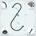 thumbnail image 3 of RELBRO Large S Hooks, 6 Inch Metal Hanging Plants Hooks, Reversible, Heavy Duty, Black, 12 Pcs, 3 of 7