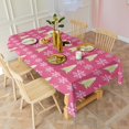 thumbnail image 2 of Holiday Christmas Rectangle Tableclothes Christmas Trees Snowflake Tableclothes 60x102inch Polyester Washable Foldable and Durable Tablecloths for Dining Kitchen Parties Weddings and Outdoor Use, 2 of 5