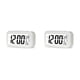 thumbnail image 4 of Methold Reloj despertador de pantalla Digital dormitorio Sensor de temperatura termómetro retroiluminación calendario portátil Snooze Blanco 2Conjunto, 4 of 6