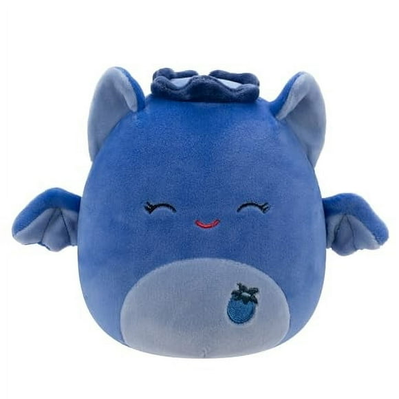 Squishmallows Original 5-Inch Bessie Blueberry Bat - Official Jazwares Plush Toy for Community Events and Fundraising - Soft and High-Quality Plush Companion