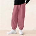 thumbnail image 3 of Plebaso Boys Girls Baggy Jogger Sweatpants Elastic Waist Casual Trousers Corduroy Pants with Pockets for Kids, 3 of 6