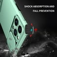 thumbnail image 2 of Dteck Slide Lens Protector Case for iPhone 16 Pro Max, Slim Fit Thin Polycarbonate Protective Shockproof Hard Rugged Military Grade Protective Foldable Kickstand Cover,Mint, 2 of 11