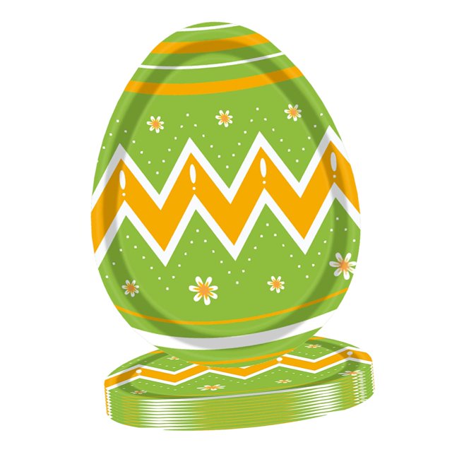 8x platos de papel de Pascua, vajilla decorativa, plato de papel para postre, platos desechables con forma de huevo para reunión, Picnic, Acción de Macarena platos de pascua