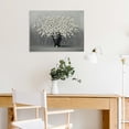 thumbnail image 6 of Hidden Frame Canvas Wall Art - Luxury 3D White Flower Bouquet in Black Vase High-End Popular Wall Decor for Living Room & Entryway 24x18in, 6 of 8