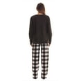 thumbnail image 3 of Just Love Ultra-Soft Womens Pajama Pant Set with Nightgown & Matching Socks  Luxurious Sleepwear (Buffalo Plaid White Black, 2X), 3 of 6