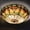 Vintage Patterns-2, variant on Vinplus Tiffany 3 Light Flush Mount Ceiling Light 16" White Finish with Tiffany Glass