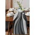 thumbnail image 3 of Table Runner Grey White Black Table Decoration for Kitchen Dinning Abstract Art Table Decoration for Indoor Outdoor Party Wedding Decor 13x72inch, 3 of 7