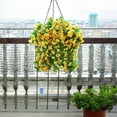 thumbnail image 4 of Clearance! Artificial Hanging Flowers Mums Artificial Flowers for Decoration Hanging Plants Faux Flower Bouquet for Wall Home Garden Wedding Outdoor Spring Decor, 4 of 5