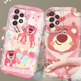 thumbnail image 2 of Samsung Galaxy A55 A54 A53 Phone Case with Strawberry Bear Design Soft Wave Pattern, 2 of 9