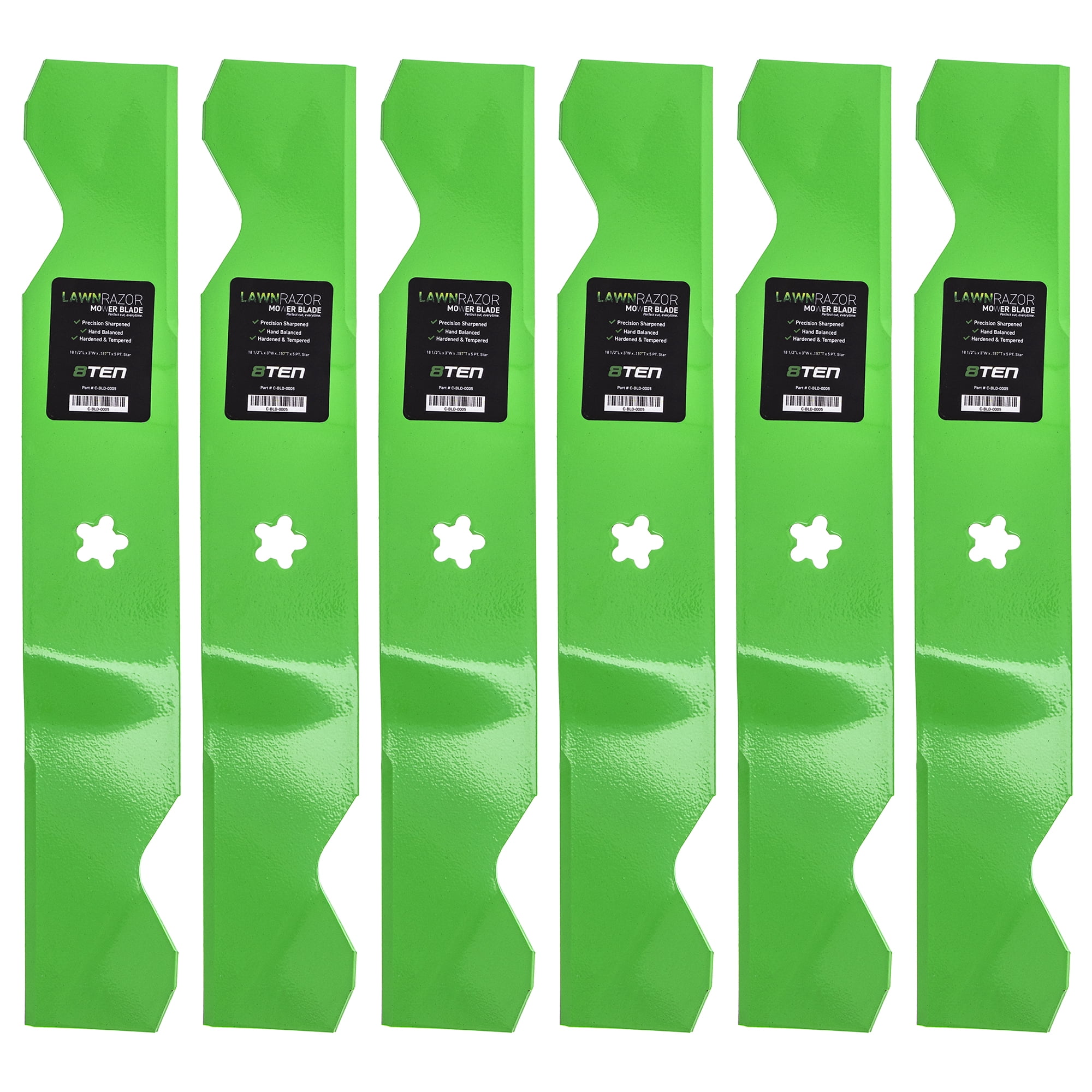 RAParts Set Of 4 Medium Lift Lawn Mower Blades - Fits Husqvarna HU600F, HU675AWD & Craftsman 22" Walk Behind Mowers