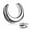 Silver, variant on Saddle Spreader Plain Ear Plugs Surgical Steel 0ga-1in- Sold as Pair
