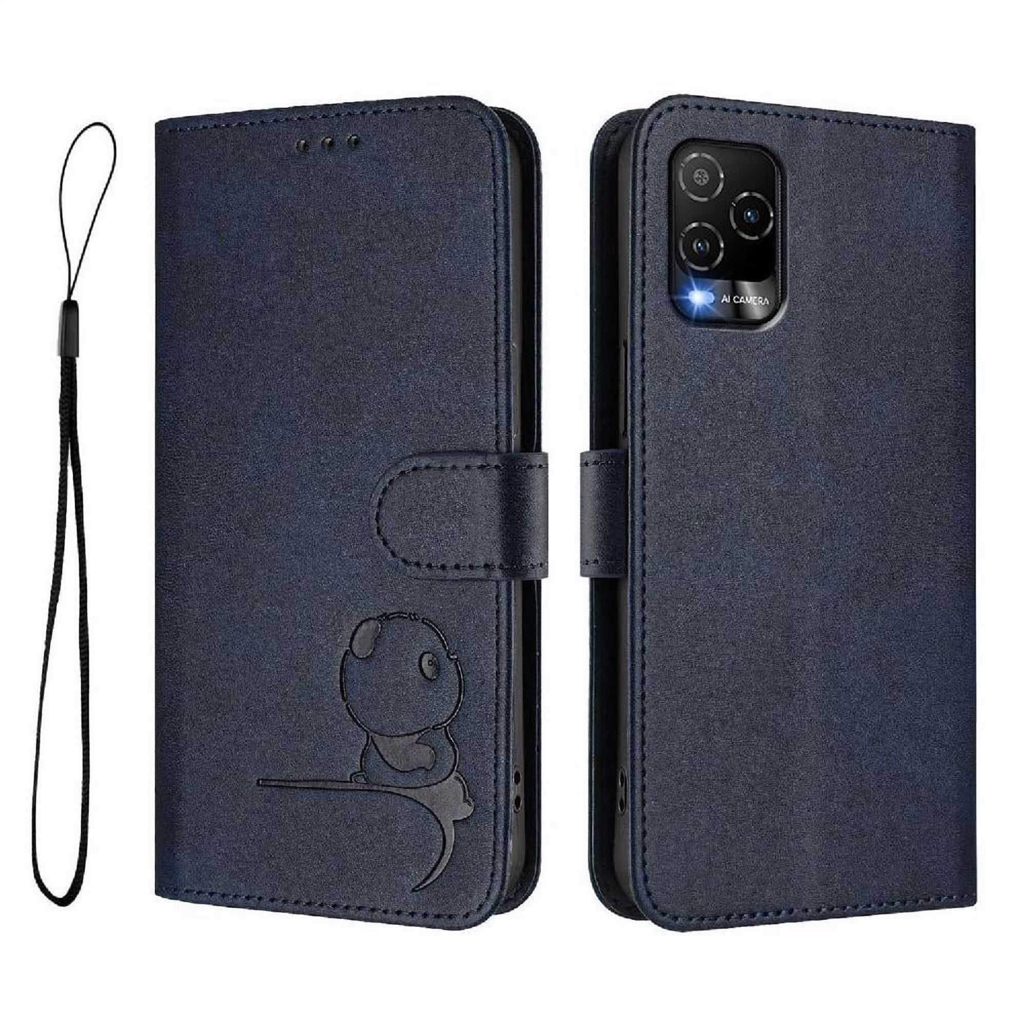 Phone Case for Blu View 5 Pro Rfid Blocking Flip Folio Card Slots Holder Kickstand Pu Leather Magnetic