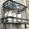 thumbnail image 7 of Drill-free Installation 2 Tier Bathroom Shelf with Sturdy Alloy Steel Shelf, Suitable for Multiple Scenarios in Bathroom, Kitchen, Bedroom, etc., 7 of 7