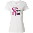thumbnail image 3 of Inktastic Breast Cancer Awareness I Support My Gigi with Pink Ribbon Women's T-Shirt, 3 of 5