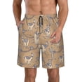 thumbnail image 1 of Balery Cactus Alpaca Traje de Baño Estilo Hawaiano para Hombre, Shorts de Secado Rápido con Bolsillos-Large, 1 of 6