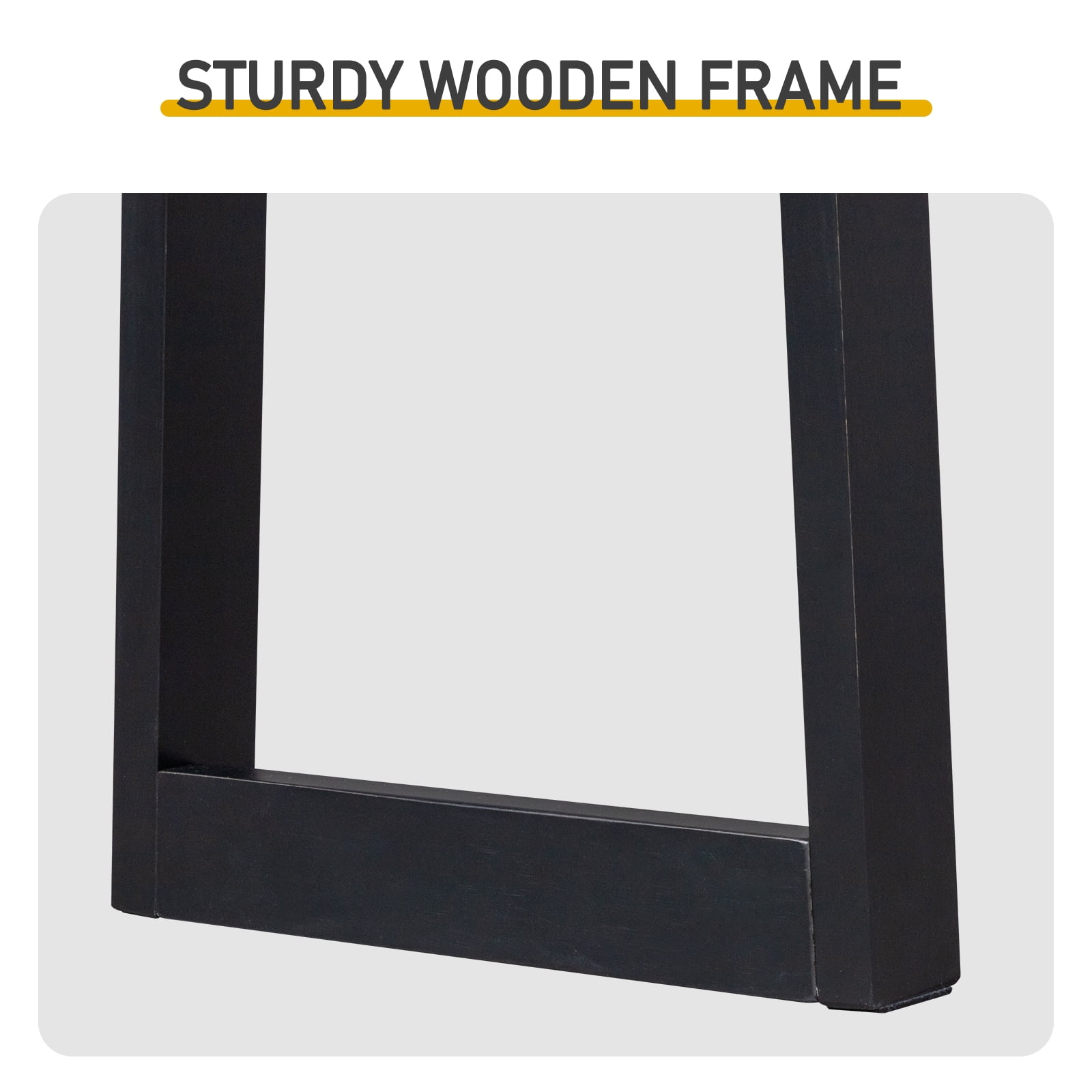 43.3 Inch Solid Wood Console Table for Entryway, Sofa Table Narrow Entryway Table for Hallway, Behind The Couch, Living Room, Foyer, Black