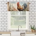 thumbnail image 3 of Rooster Curtain Valances for Kitchen Windows Farmhouse Animal Cock Stand on Rustic Wooden Privacy Decorative Rod Pocket Short Window Valance Curtains 54 by 18 in, 1 Panel, 3 of 6