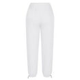 thumbnail image 4 of Baggy Sweatpants for Women Casual High Waist Loose Fit Workout Athletic Joggers Pants with Pockets (L, White), 4 of 5