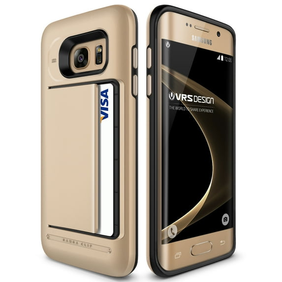 Samsung Galaxy S7 Edge Case, VRS Design Damda Clip - Wallet Card Slot, Money Clip, Heavy Duty