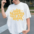thumbnail image 3 of Good Grandmas Say Bad Words – Retro Floral Graphic Tee, 3 of 5