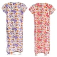 thumbnail image 4 of JEFFRICO Womens 2 Pack Nightgowns Short Sleeve Sleepwear Soft Pajama Dress Nightshirts, 4 of 4