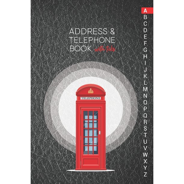 Address & Telephone Book with tabs Personalized Address Book "6x9