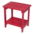 thumbnail image 1 of Shine Company Providence Rectangular Solid Wood Side Table Outdoor Adirondack Patio Table Chili Red, 1 of 4