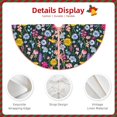 thumbnail image 5 of Halloween Christmas Tree Skirt - Watercolor Meadow Flowers 48 Inches Christmas Tree Skirt for Halloween Holiday Indoor Home Christmas Tree Decorations with Three Ribbons, 5 of 7