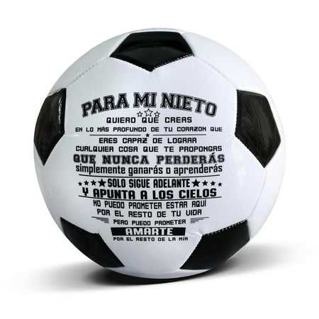 Para Mi Nieto balones de fútbol - To My Grandsonghter Football Size 5 Soccer Ball Inspirational Words in Spanish Language Y594 (para Mi Nieto)