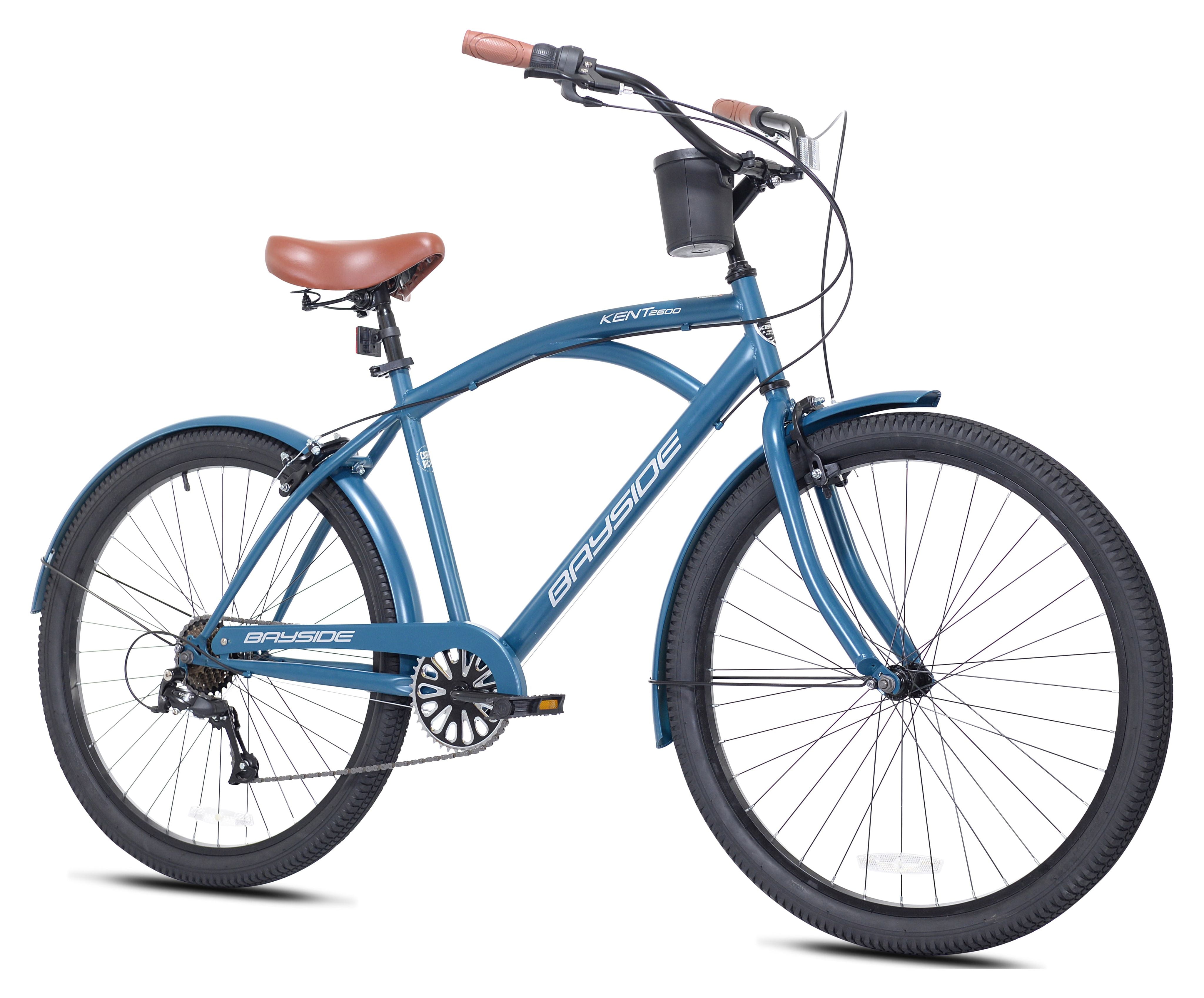 Kent Bicycle 26 inch Bayside Men s Cruiser Bicycle Blue Walmart