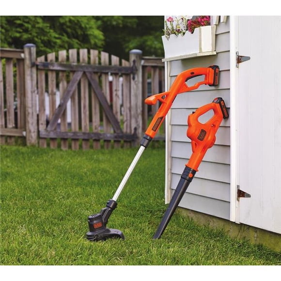 Black & Decker RA42284 20-Volt Max 10 in. String Trimmer & Edger, Hard Surface Sweeper & 2 Batteries Combo Kit
