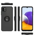 thumbnail image 2 of For Samsung Galaxy A22 5G Impact Metal Ring Holder Stand Magnetic Car Mount Protective Hybrid Case Cover Black, 2 of 2