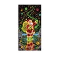 thumbnail image 2 of Christmas Door Curtain, Glow in the Dark Printed Door Cover with Santa and Reindeer Designs, Hanging Holiday Decoration with Cord, 70.9 by 35.4 Inches - Santa Claus, 2 of 6