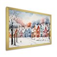 thumbnail image 2 of Designart "Multicolor Winter Cityscape IV" Landscapes Framed Wall Art Decor - Traditional Colorful Winter Landscape Hallway Framed Wall Art Decor, 2 of 6
