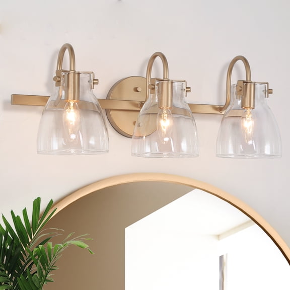 Charm 21-in 3 Light Matte Gold Modern/contemporary Bathroom Vanity light