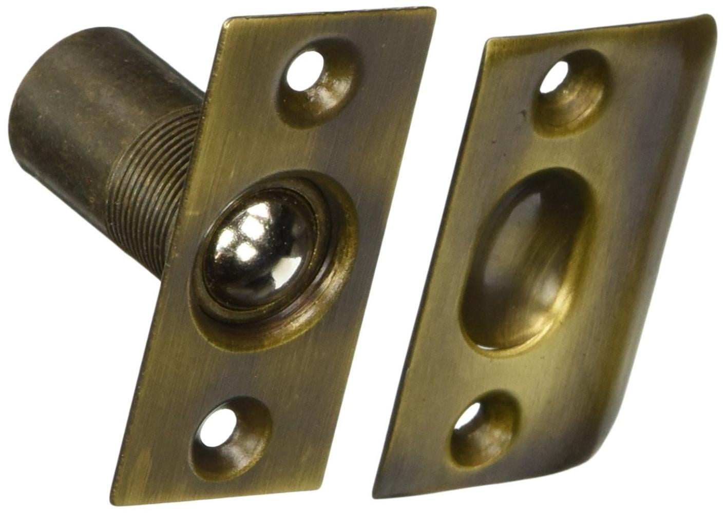 BC218U5 Solid Brass Ball Catch Adjustable Up to 3/8Inch, 21/8 x 1 ball catch face measurement