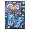 thumbnail image 2 of Cuadros Decorativos Bordado de cubierta de pasaporte de cuero de mariposa de pintura de diamante en forma especial de bricolaje Tmvgtek embutido en tela, 2 of 9