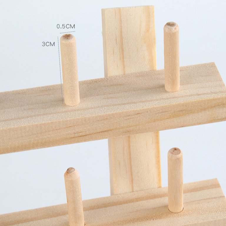 AOOOWER Foldable Wooden Thread Holder 30/80/120 Spools Sewing Embroidery  Thread Rack