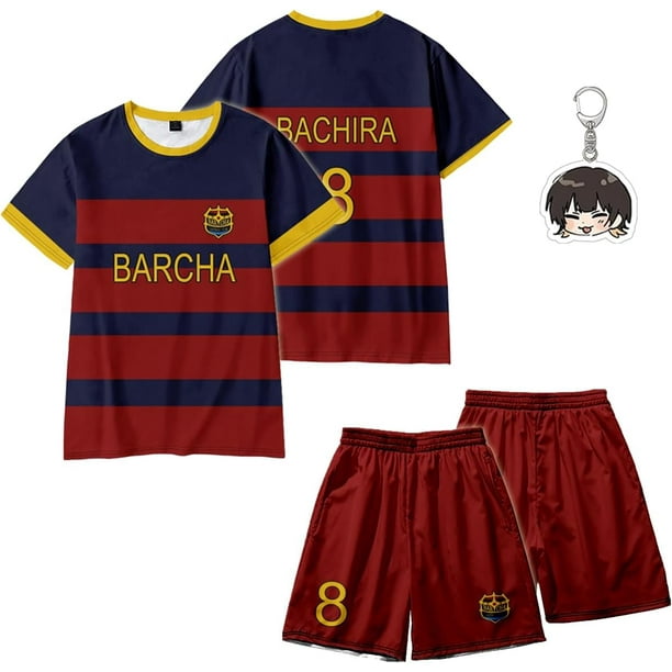 SodaMeow Blue Lock Jersey PXG/FC Barcha/Ubers/Manshine City Nagi Rin Blue Lock Camisa y pantalones de anime Bachira Cosplay