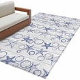 thumbnail image 2 of Navy Blue Coastal 3'x5' Washable Rug, Starfish Nautical Ocean Sea Wooden Non-Slip Area Rugs for Entryway Kitchen Classroom, StainResistant Dorm Throw Carpet, Low Pile Soft Indoor Floor Mat, 2 of 9