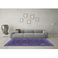 thumbnail image 3 of Ahgly Company Indoor Square Oriental Blue Traditional Area Rugs, 8' Square, 3 of 4